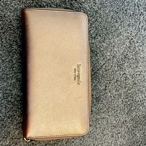 Gold Kate spade wallet